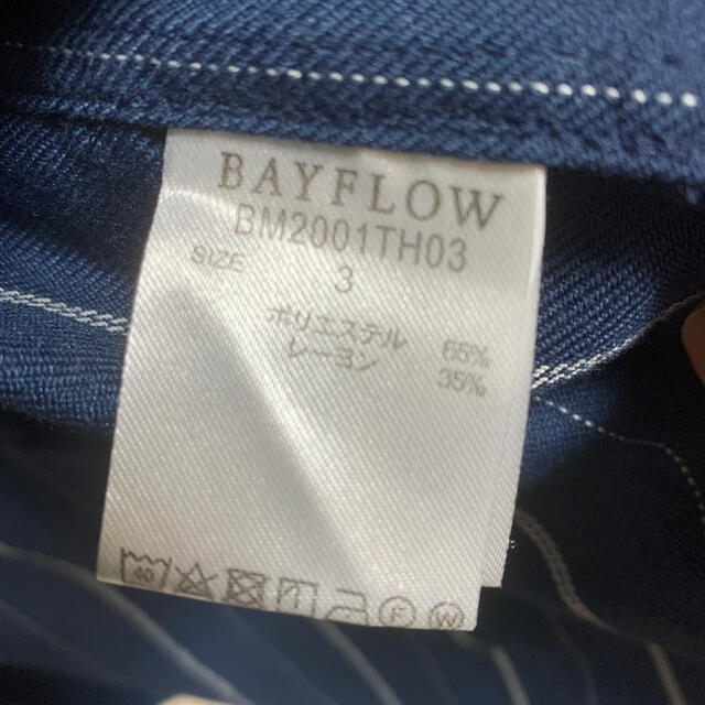 BAYFLOW(ベイフロー)のBAYFLOW シャツ　ブルー　サイズ3 Mサイズ メンズのトップス(シャツ)の商品写真