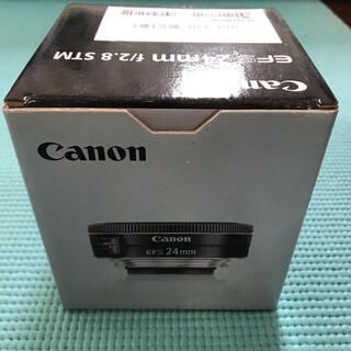 キヤノン(Canon)の美品　Canon EFS 24mm パンケーキレンズ　フィルター付き(レンズ(単焦点))