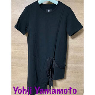 ヨウジヤマモト(Yohji Yamamoto)のヨウジヤマモト B 20SS グログラン アシンメトリー Tシャツ(Tシャツ(半袖/袖なし))