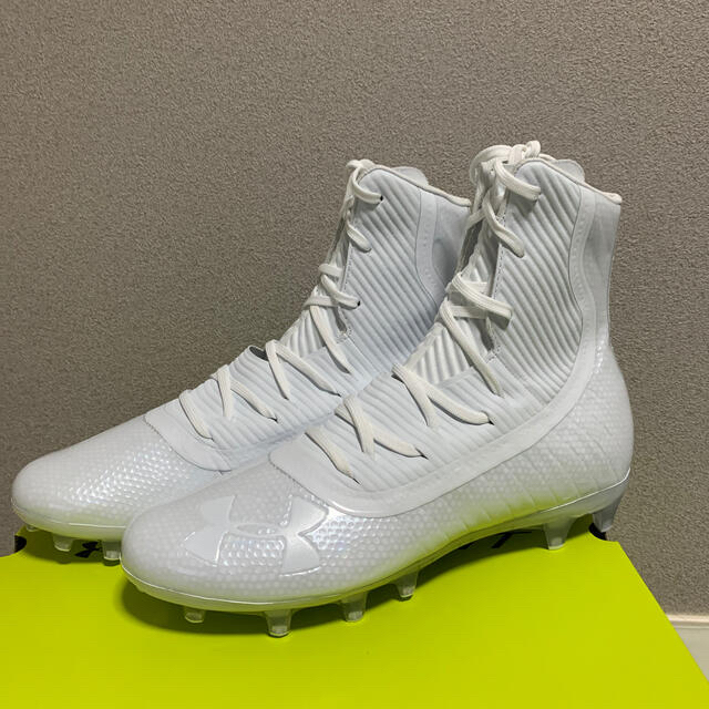 UNDER ARMOUR アメフトスパイク ホワイト・メタリックシルバー | www