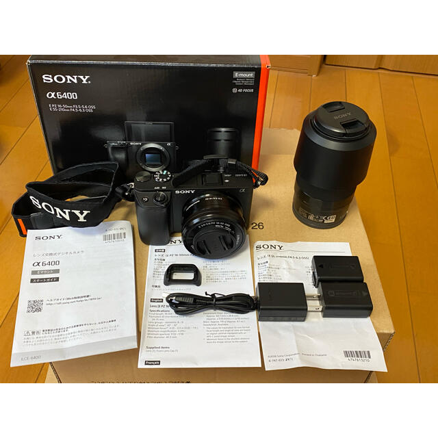 3年保証 即日出荷 【美品】予備バッテリー付‼️ SONY a6400 高倍率