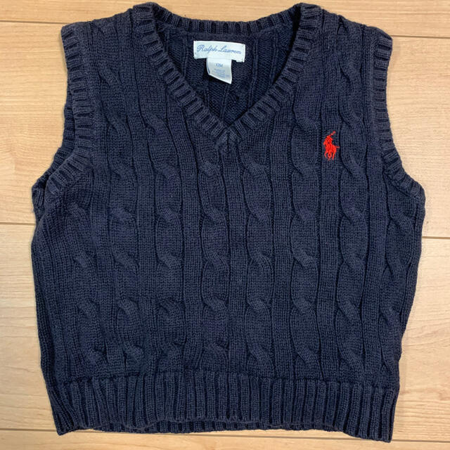 Ralph Lauren(ラルフローレン)のラルフローレン キッズ ニットベスト 12M/80 キッズ/ベビー/マタニティのベビー服(~85cm)(ニット/セーター)の商品写真