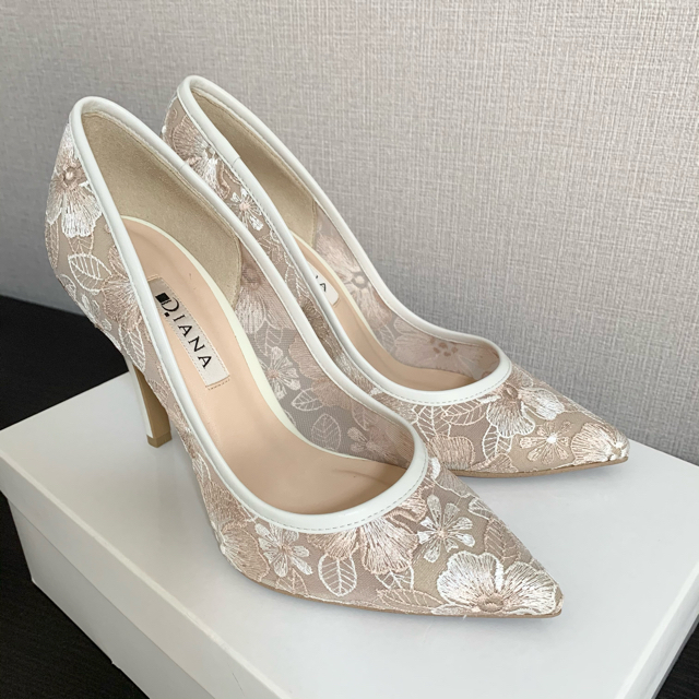 DIANA レースパンプス ローパンプス 花柄 リボン 23cm - 靴 DIANA レースパンプス ローパンプス 花柄 リボン 23cm - 靴