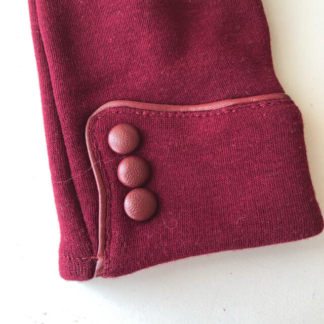 ❤️ボタンがアクセントレディース 手袋❤️ワインレッド  1点限り❗️ レディースのファッション小物(手袋)の商品写真