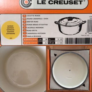ル・クルーゼ ココットロンド サフランイエロー 24cm 箱あり www