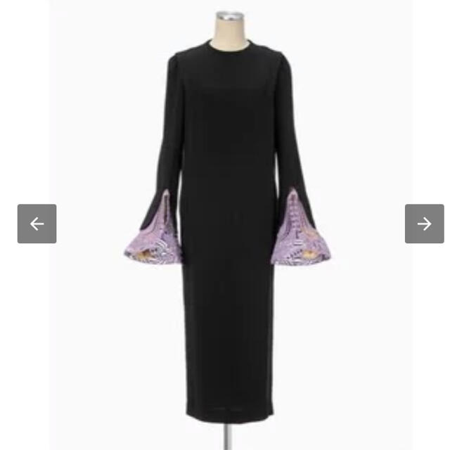 mame ドレス Embroidery Cuffs I-Line Dress mame ドレス Embroidery Cuffs I-Line Dress