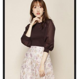 ウィルセレクション(WILLSELECTION)のウィルセレクション　シアーボリュームスリーブニット(ニット/セーター)