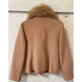 シャルルジョルダン ハーフコート ファーコート 毛皮 ブラウン M～L 美品