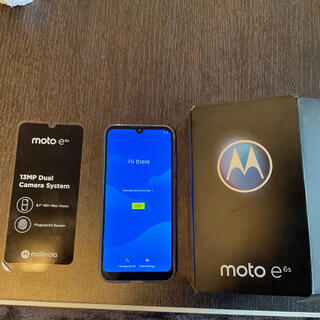 モトローラ(Motorola)のmotoe6s メトログレー　未使用　【Android スマホ】(スマートフォン本体)