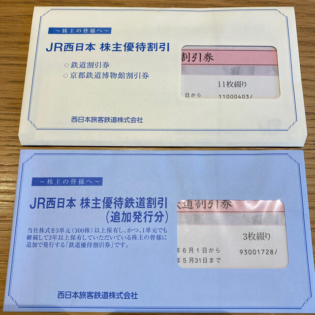 JR西日本株主優待券 14枚セット 送料込み | www.feber.com
