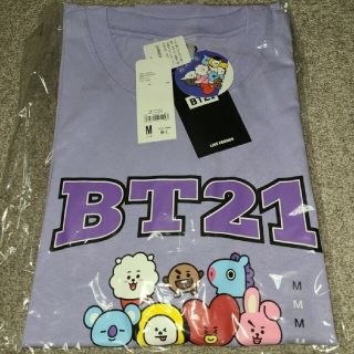 ボウダンショウネンダン(防弾少年団(BTS))のBT21 M パープル Tシャツ 防弾少年団 バンタン BTS コラボ(Tシャツ(半袖/袖なし))