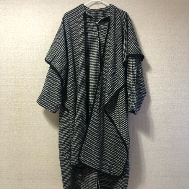 【美品】CLANE MIX HOUNDSTOOTH CAPE\nCLANE