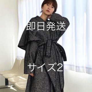 STUDIOUS   CLANE MIX HOUNDSTOOTH CAPE COATの通販 by