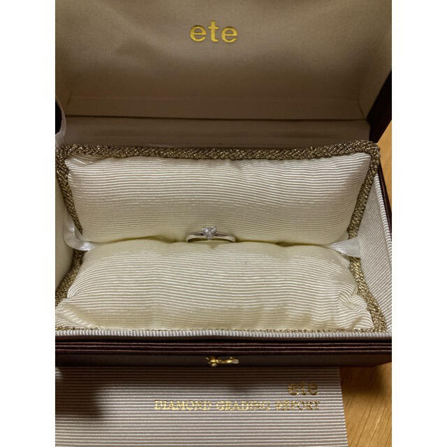 ete(エテ)のete エテ ハート ダイヤ プラチナ リング 9号 美品 レディースのアクセサリー(リング(指輪))の商品写真