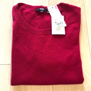 ユニクロ(UNIQLO)のUNIQLO カシミア　クルーネックセーター　半袖(ニット/セーター)