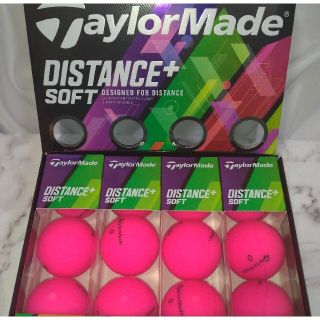 テーラーメイド(TaylorMade)の【新品】テーラーメイド ディスタンス+ ソフト ゴルフボールピンク1ダース12個(その他)