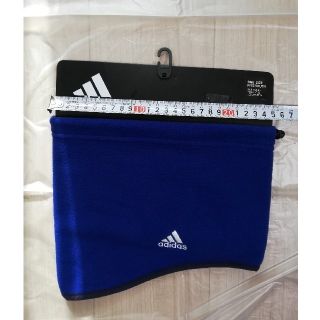 アディダス(adidas)のアディダス ネックウォーマー キッズ ジュニア マフラー 青 (マフラー/ストール)