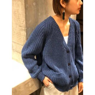 ビューティアンドユースユナイテッドアローズ(BEAUTY&YOUTH UNITED ARROWS)のBATONER x 6(ROKU) INDIGO COLOR CARDIGAN(カーディガン)