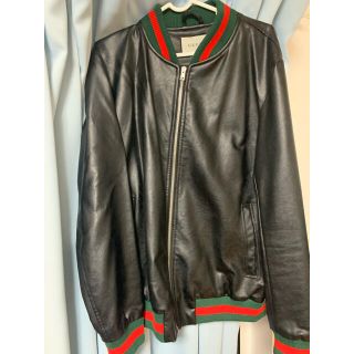 グッチ(Gucci)のグッチレザーボンバージャケット(レザージャケット)