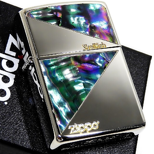 ZIPPO(ジッポー)の(送料込み)ZIPPO◇両面/シェルトライアングル◇金ロゴ◇新品◇ジッポ メンズのファッション小物(タバコグッズ)の商品写真