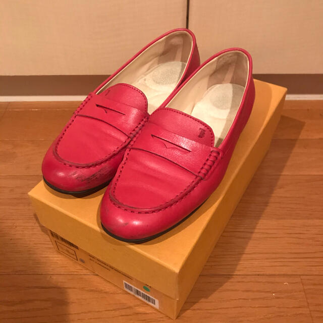 Tod's トッズ ローファー モカシン スリッポン 37 ピンク - スリッポン