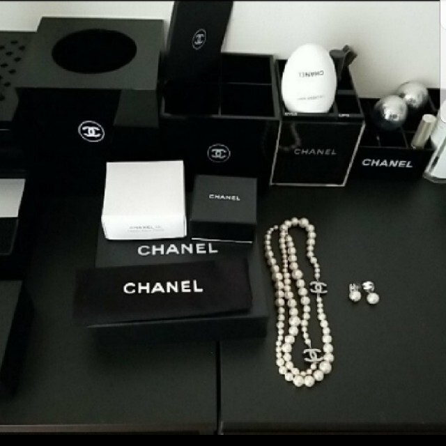 CHANEL - CHANELパールネックレス、パールピアスセット