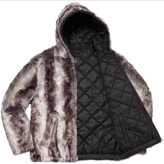 Faux Fur Reversible Hooded Jacket 2