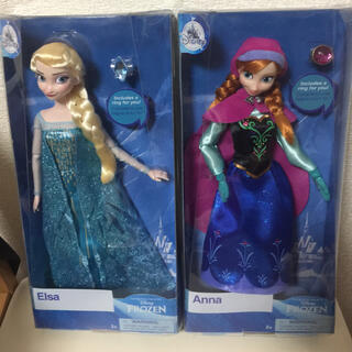 ディズニー(Disney)のアナと雪の女王 アナ エルサ フィギュア 指輪付き(キャラクターグッズ)