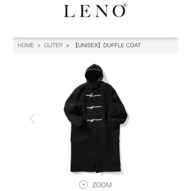 YAECA(ヤエカ)の【2020AW】LENO DUFFLE COAT  ブラック　サイズ0 レディースのジャケット/アウター(ダッフルコート)の商品写真
