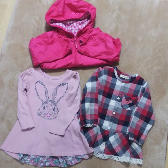 KP(ニットプランナー)のbabyDoll KP 110 UNIQLO リバーシブルブルゾン 110 キッズ/ベビー/マタニティのキッズ服女の子用(90cm~)(ジャケット/上着)の商品写真