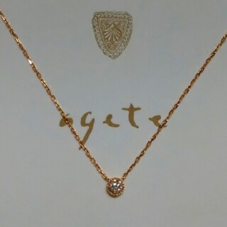 アガット(agete)のagete アガット ダイヤモンドネックレス K18(ネックレス)