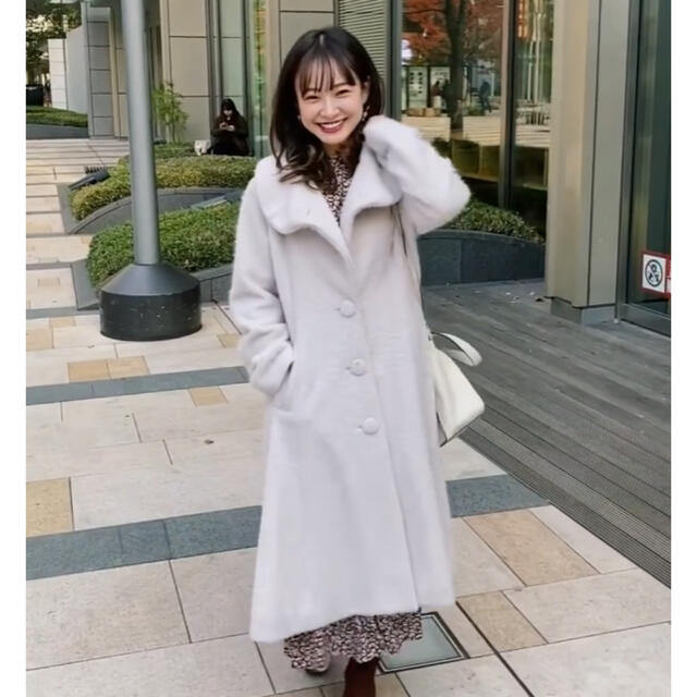 お値下げ❣️Cherie monaシェリーモナシャギーフレアシルエットコート