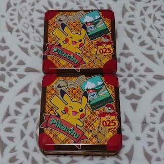 ポケモン(ポケモン)のピカチュウ　お菓子空き缶(小物入れ)