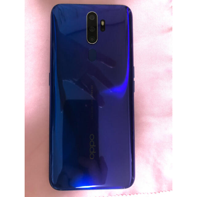 OPPO(オッポ)の美品中古　oppo  a5  2020　ブルー 楽天版 スマホ/家電/カメラのスマートフォン/携帯電話(スマートフォン本体)の商品写真