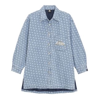 カッパ(Kappa)の新品完売品 GU Kappa ジーユー カッパ コラボ デニムロングシャツ L(Gジャン/デニムジャケット)