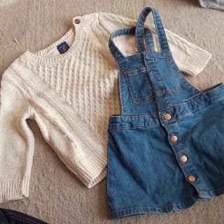 ベビーギャップ(babyGAP)の本日値下げ！ジャンバースカートとニットのセット！ マーキーズ  フタフタ(スカート)