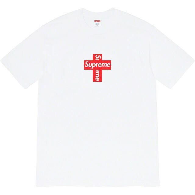 Supreme(シュプリーム)のSupreme Cross Box Logo Tee White Large メンズのトップス(Tシャツ/カットソー(半袖/袖なし))の商品写真