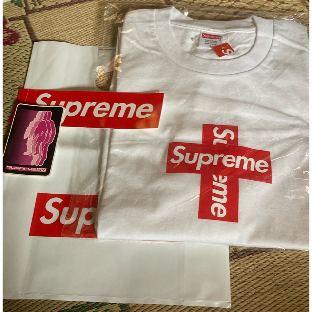 Supreme(シュプリーム)のSupreme Cross Box Logo Tee White Large メンズのトップス(Tシャツ/カットソー(半袖/袖なし))の商品写真