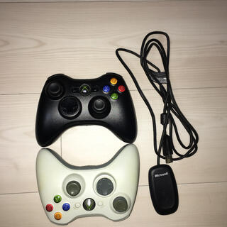 エックスボックス(Xbox)のXBOX360ワイヤレスコントローラー 二つ(PC周辺機器)