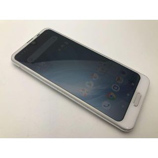 シャープ(SHARP)のSIMフリー美品au AQUOS R2 SHV42 ホワイト13(スマートフォン本体)