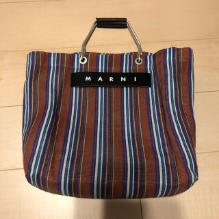 マルニ(Marni)の【最終値下げ】MARNI ブラウンカゴバッグ(かごバッグ/ストローバッグ)