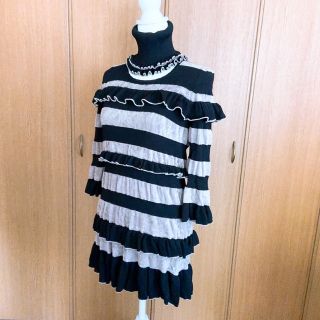 トゥービーシック(TO BE CHIC)のto  be chic トゥービーシックニットチュニックネックウォーマー付き(ニット/セーター)