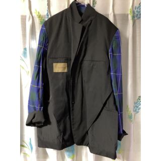 ヨウジヤマモト(Yohji Yamamoto)のヨウジヤマモト  リバーシブルウールギャバチェックジャケット(テーラードジャケット)