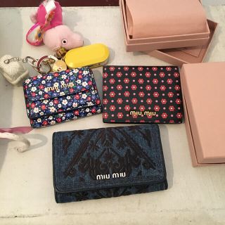 ミュウミュウ 財布(レディース)(デニム)の通販 31点 | miumiuの