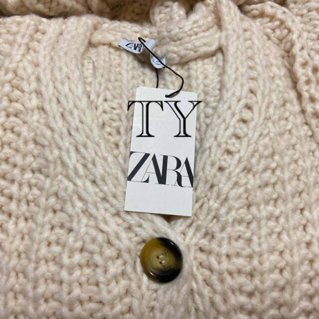 ZARA ザラ ニット ロングカーディガン ガウン 前開き 無地 オーバーサイズ