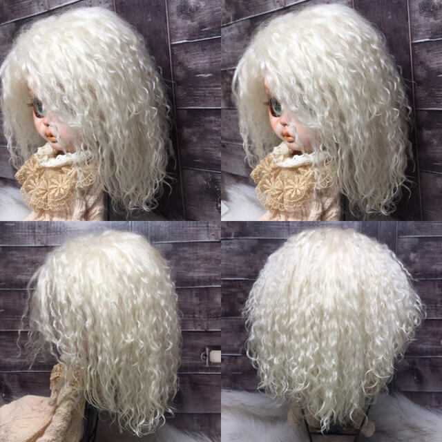 blythe_シャイニークリームw-049チベットラムフルスキンウィッグ