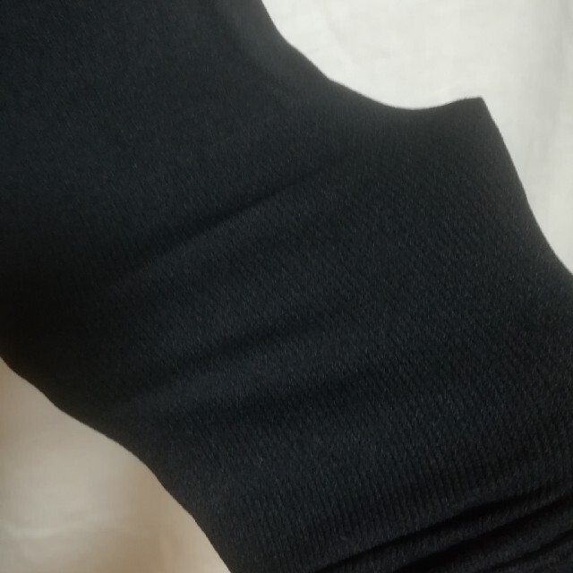 【M】薄くて暖かい響かないパウダリーボトムインナーブラック レディースの下着/アンダーウェア(アンダーシャツ/防寒インナー)の商品写真