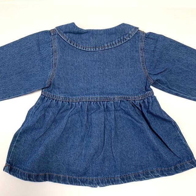 【新品】デニム ワンピース 110cm キッズ 子供服 秋冬春 キッズ/ベビー/マタニティのキッズ服女の子用(90cm~)(ワンピース)の商品写真