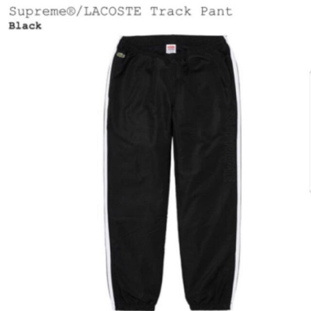 Supreme(シュプリーム)のsupreme LACOSTE トラックパンツ 黒 s メンズのパンツ(その他)の商品写真