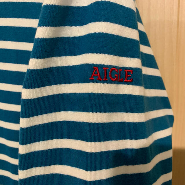 AIGLE(エーグル)のAIGLE  ボーダーカットソー長袖　Lサイズ メンズのトップス(Tシャツ/カットソー(七分/長袖))の商品写真